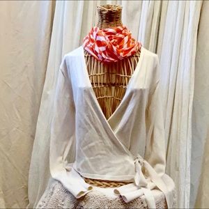 Banana Republic Wrap Around Sweater Top Sz M